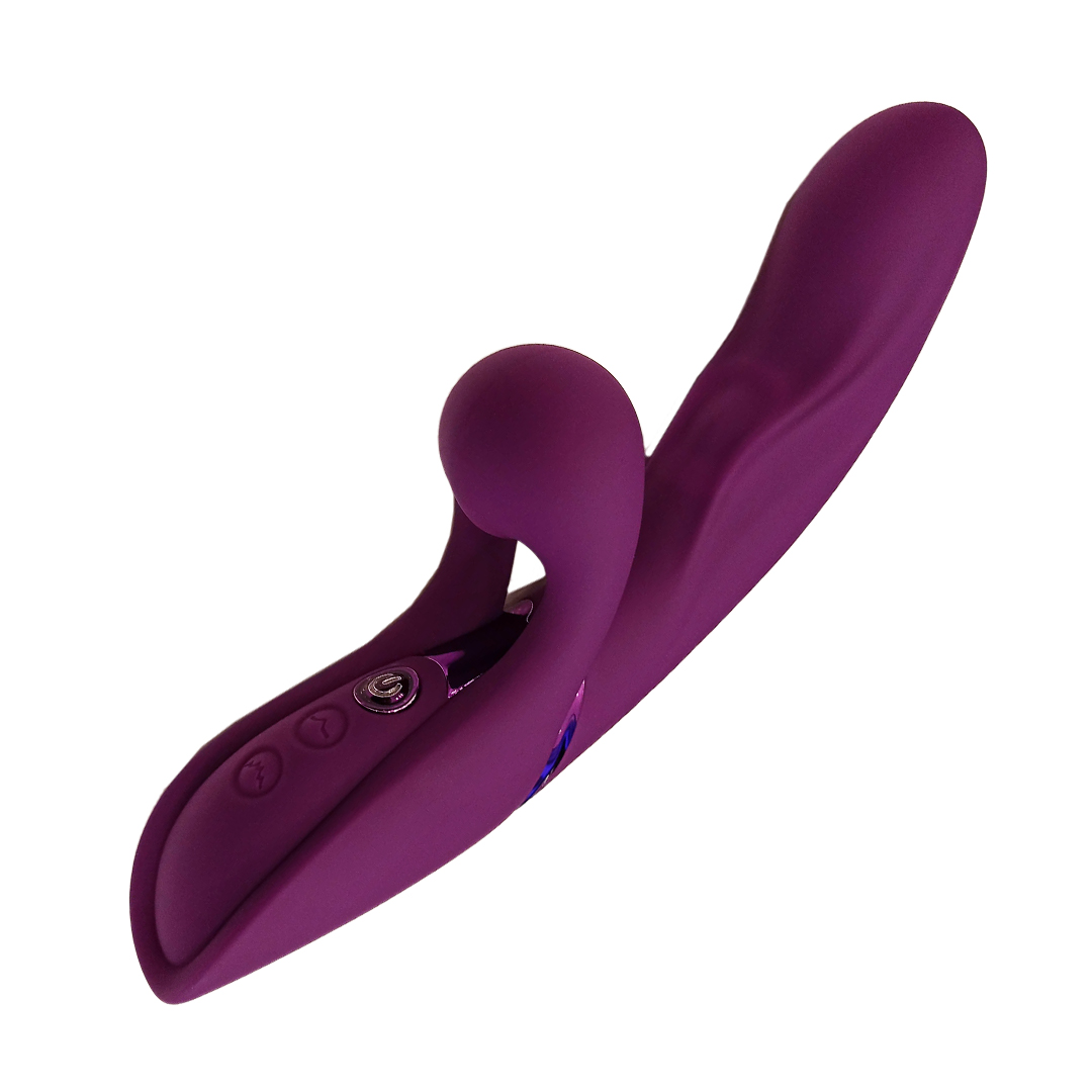 Vibrador com Estimulador de Clitóris e Pulsador de Ponto G