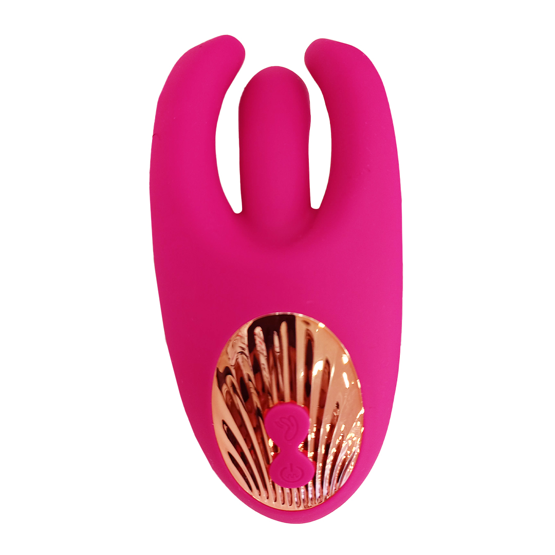 Vibrador com Movimento de Dedilhar e Estimulador de Clitóris