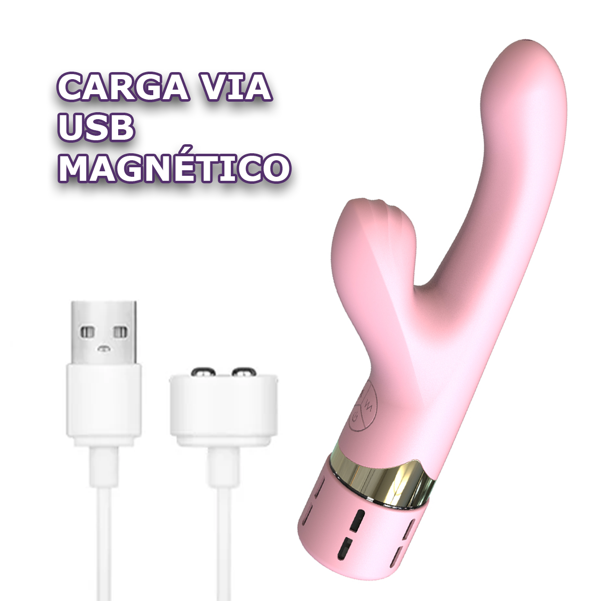 Vibrador com Estimulador de Clitóris e Furo para Ejaculação - Imagem 4