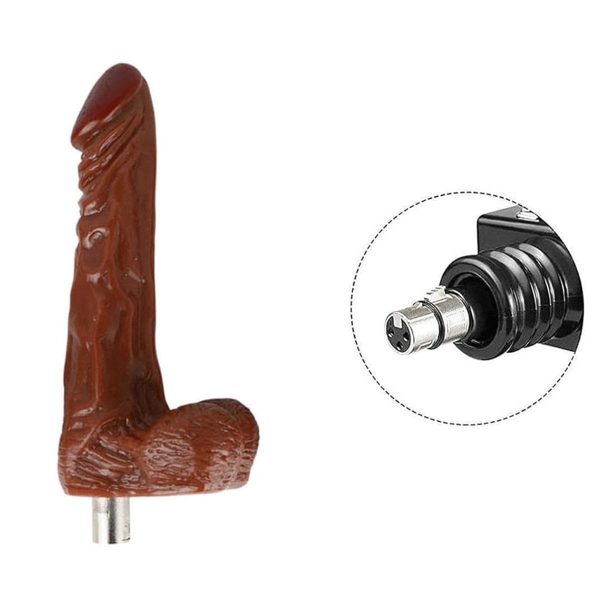 Prótese Marrom para Máquina do Sexo - 20cm - Imagem 4
