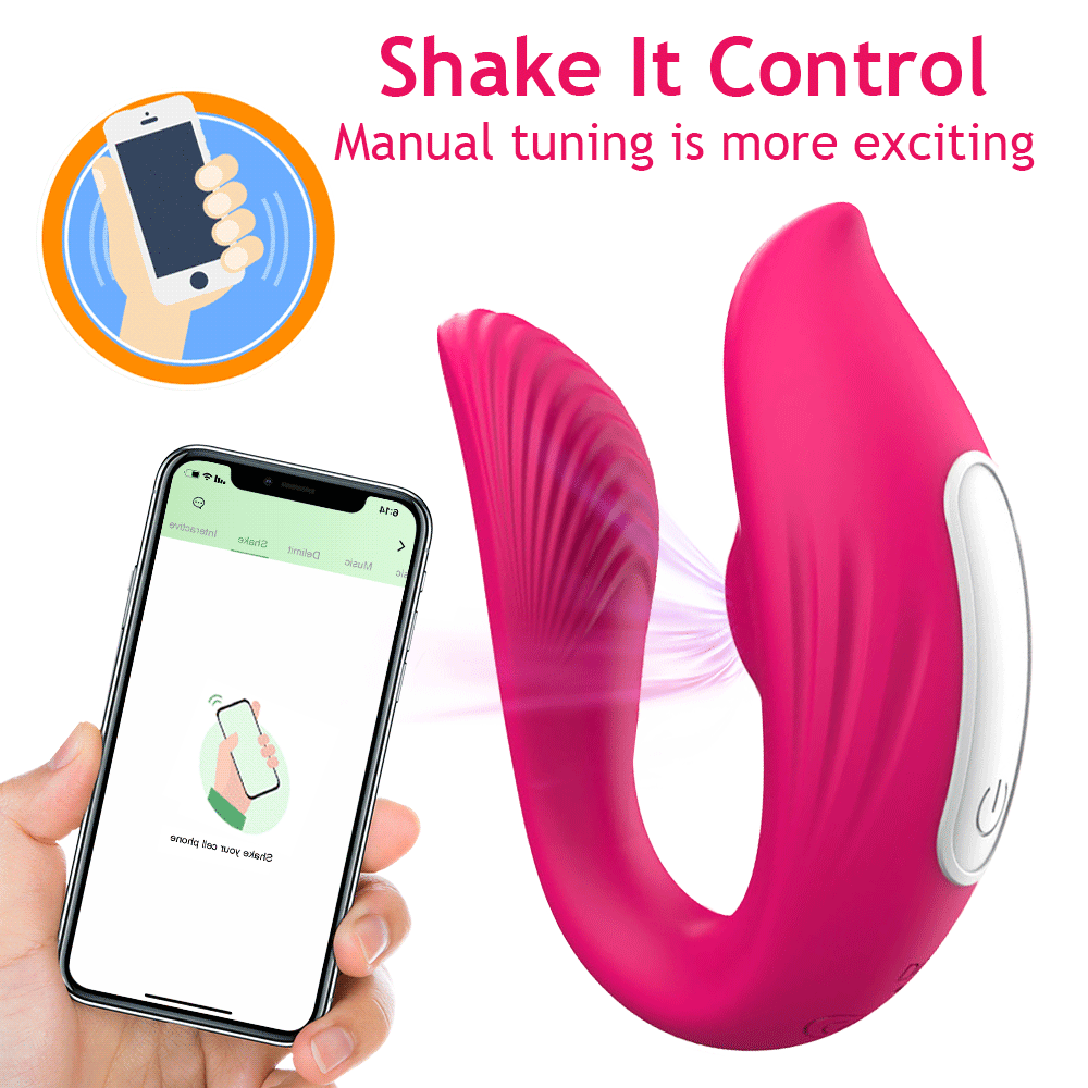 Vibrador de Casal com Sugador de Clitóris Via Aplicativo- 2 Cores