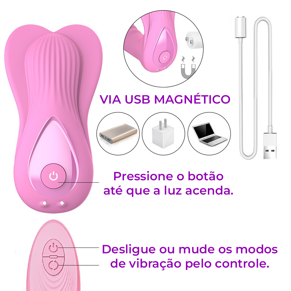 Vibrador com Estimulador e Controle Remoto - Dibe - Imagem 5