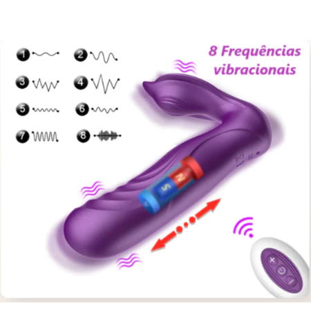 Vibrador Vem e Vai Metralhadora com Controle Remoto - Imagem 6