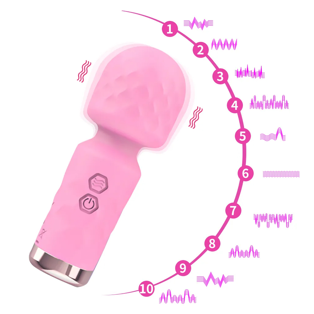 Mini Varinha Mágica Vibratória Texturizada - 5 Cores